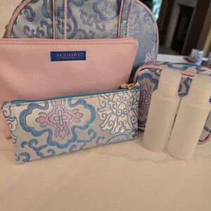 Pink and Blue Cosmetic Bag Set